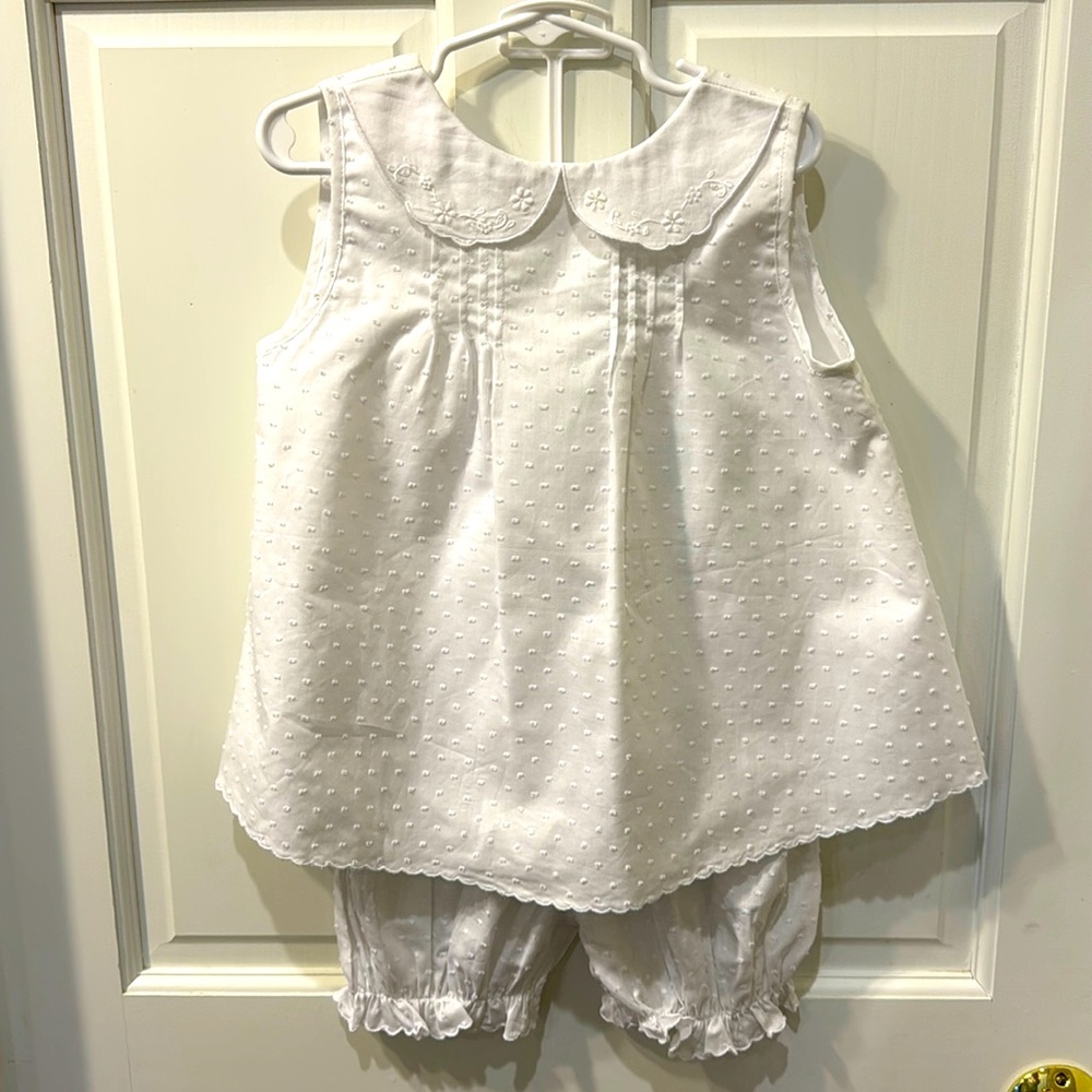The Proper Peony girls white eyelet set